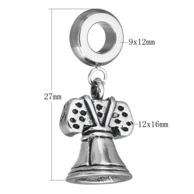Pendant dress or bell made of surgical steel