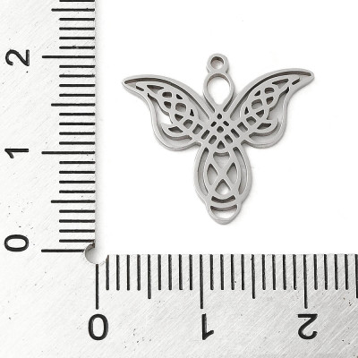 Pendant butterfly angel surgical steel
