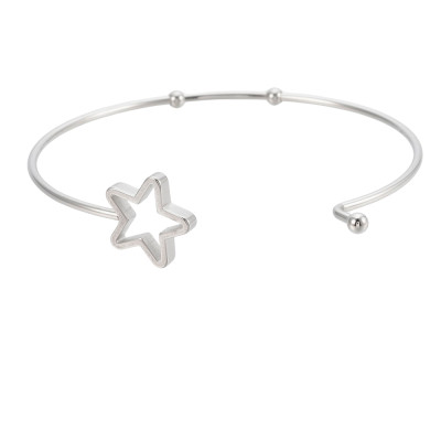 Bracelet with star surgical steel