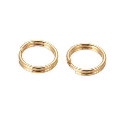 Split ring 5 x 0.6mm gold plated stainless steel 304