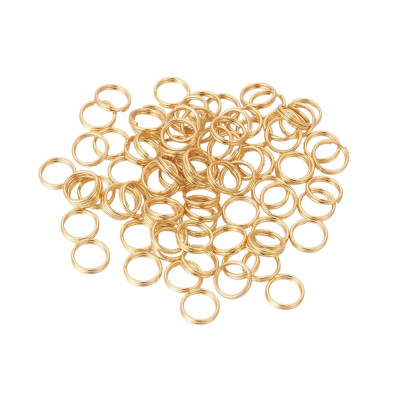 Double connecting ring 5 x 0,5mm surgical steel gold electroplating