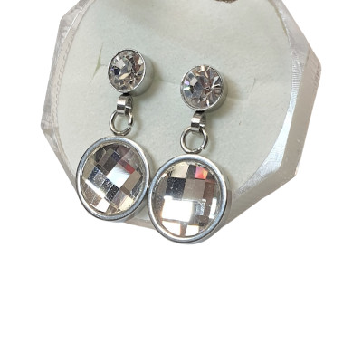 Náušnice Chesboard chirurgická ocel Crystal