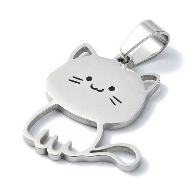 Pendant cat Micka surgical steel