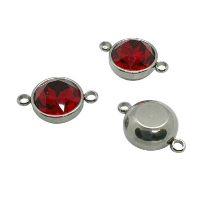 Connector with colored chaton surgical steel