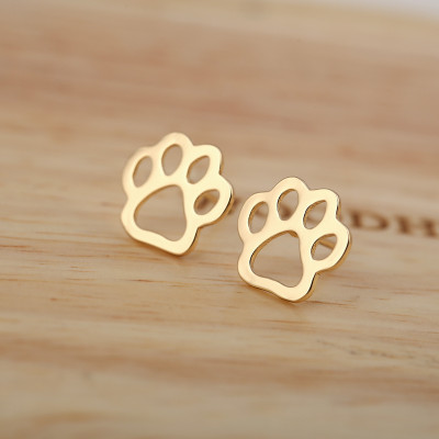 Surgical steel paw earrings