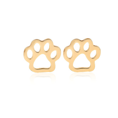 Surgical steel paw earrings