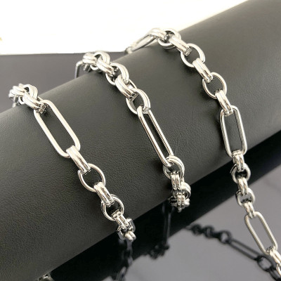 Fine chain with 3.5 mm plastic black balls surgical steel
