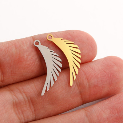 Pendant wing surgical steel two color variants