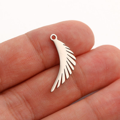 Pendant wing surgical steel two color variants