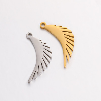 Pendant wing surgical steel two color variants