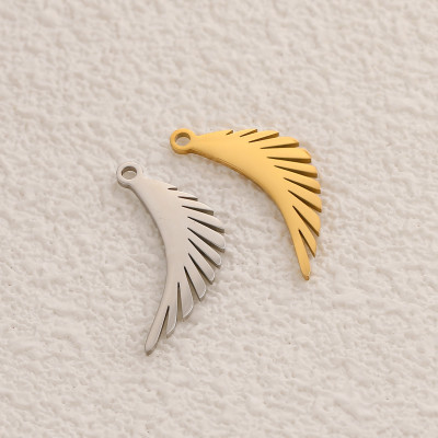 Pendant wing surgical steel two color variants