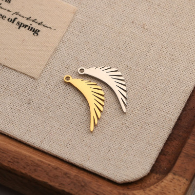 Pendant wing surgical steel two color variants