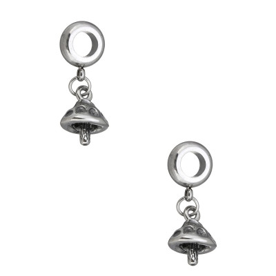 The mushroom pendant can also be used as a surgical steel hook