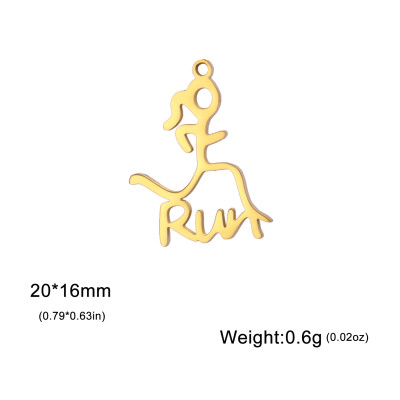 Pendant Run Surgical steel two colour variants