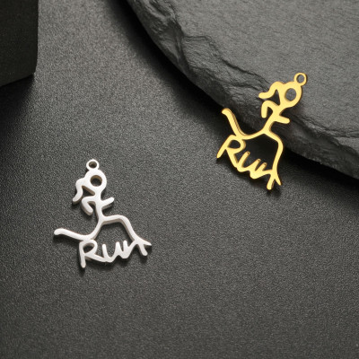 Pendant LIZARD surgical steel