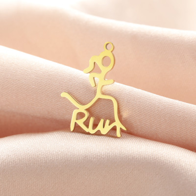 Pendant Run Surgical steel two colour variants