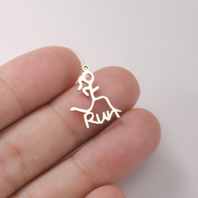 Pendant Run Surgical steel two colour variants