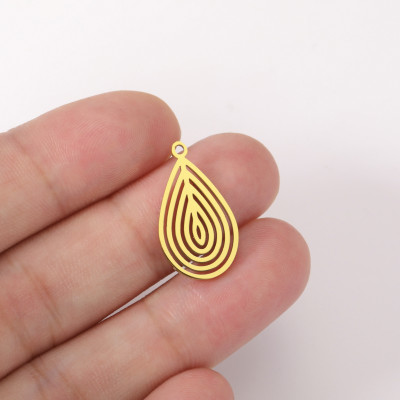 Pendant spiral drop surgical steel two color variants