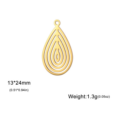 Pendant spiral drop surgical steel two color variants