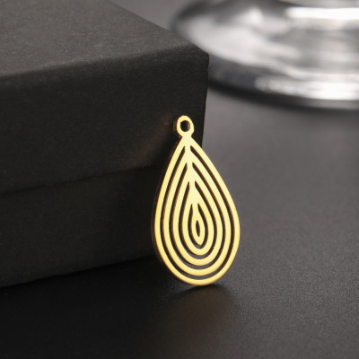 Pendant spiral drop surgical steel two color variants