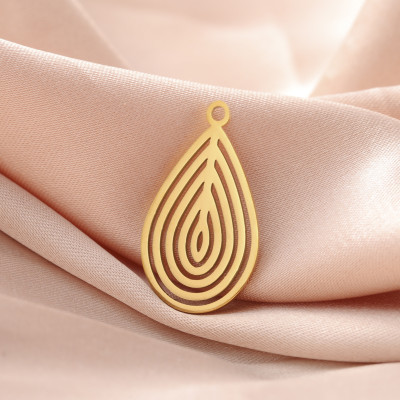 Pendant spiral drop surgical steel two color variants