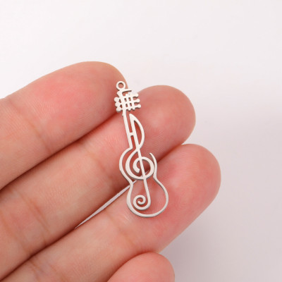 Pendant guitar surgical steel two colour variants