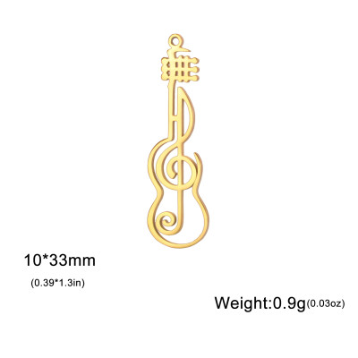 Pendant guitar surgical steel two colour variants