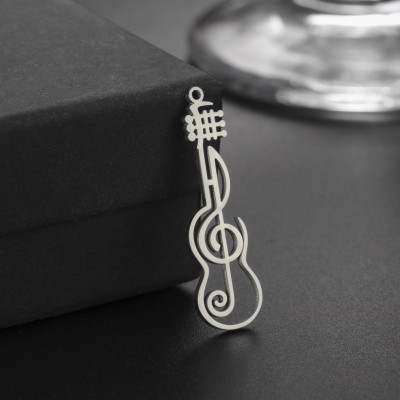 Pendant guitar surgical steel two colour variants