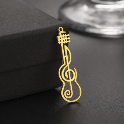 Pendant guitar surgical steel two colour variants