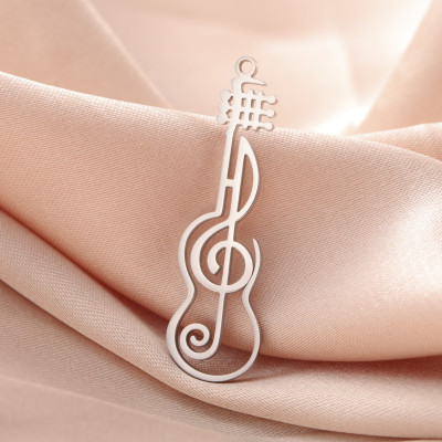 Pendant guitar surgical steel two colour variants