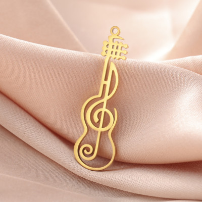 Pendant guitar surgical steel two colour variants