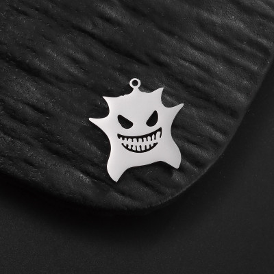 Pendant evil fire monster surgical steel two colour variants