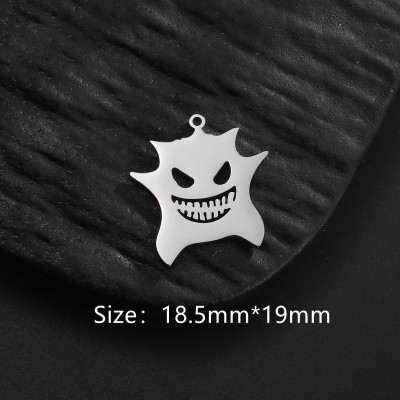 Pendant evil fire monster surgical steel two colour variants