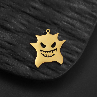 Pendant evil fire monster surgical steel two colour variants