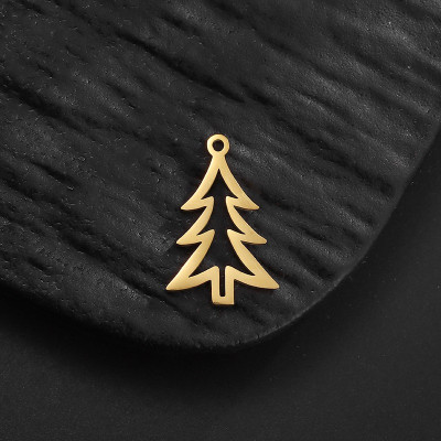 Pendant tree spruce surgical steel two colour variants
