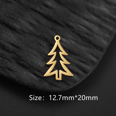 Pendant tree spruce surgical steel two colour variants