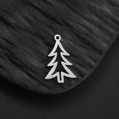 Pendant tree spruce surgical steel two colour variants