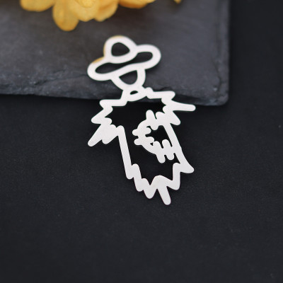 Scarecrow pendant surgical steel two colour variants