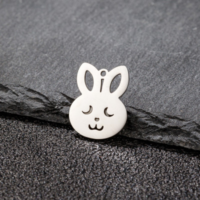 Pendant bunny surgical steel two colour variants