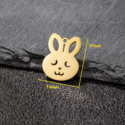 Pendant bunny surgical steel two colour variants