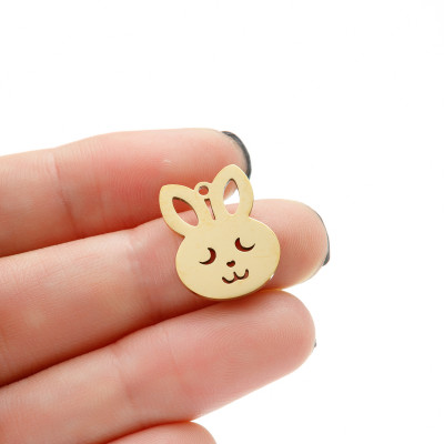 Pendant bunny surgical steel two colour variants