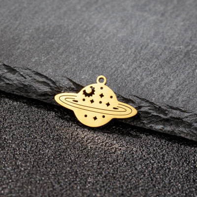 Pendant flying saucer surgical steel two colour variants