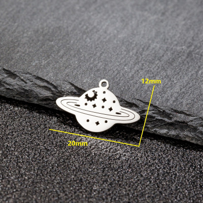 Pendant flying saucer surgical steel two colour variants