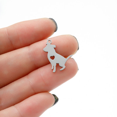 Pendant dog sitting surgical steel
