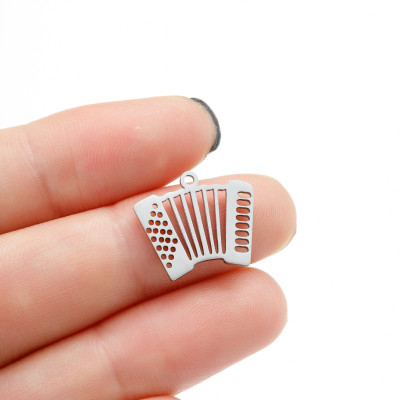 Pendant harmonica surgical steel two colour variants