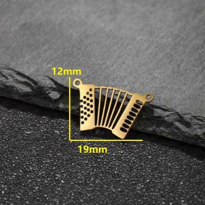 Pendant harmonica surgical steel two colour variants