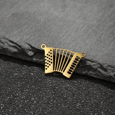 Pendant harmonica surgical steel two colour variants