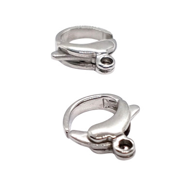 Carabiner ring polished 10 x 11,6mm surgical steel