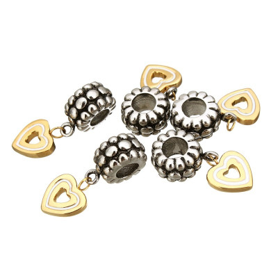 Pendant gilded heart made of surgical steel