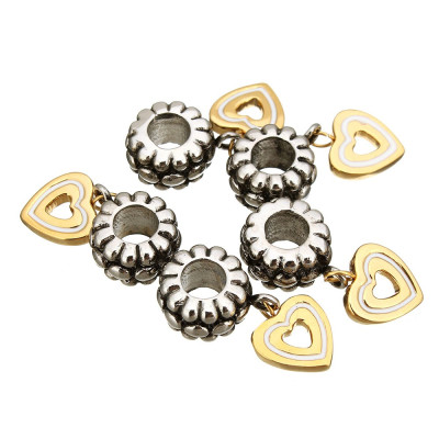 Pendant gilded heart made of surgical steel